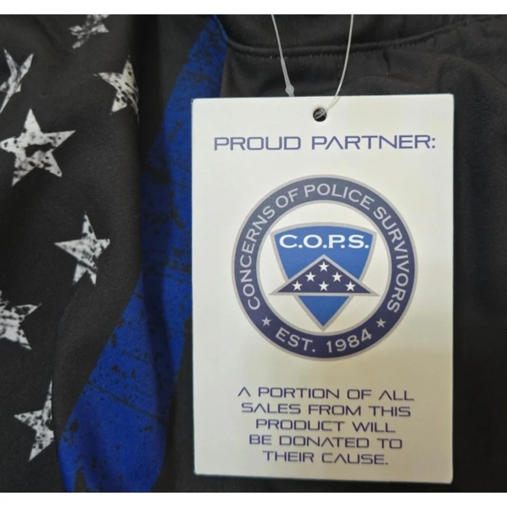 Born Primitive Defender Thin Blue Line Training Shorts Men's S  Black NWT